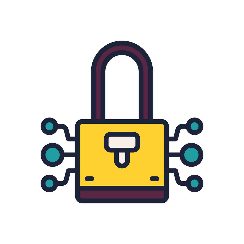 encryption icon. vector filled color icon for your website, mobile, presentation, and logo design.