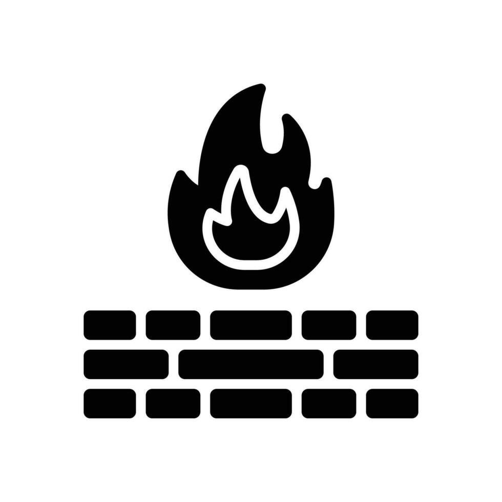 firewall icon. vector glyph icon for your website, mobile, presentation, and logo design.