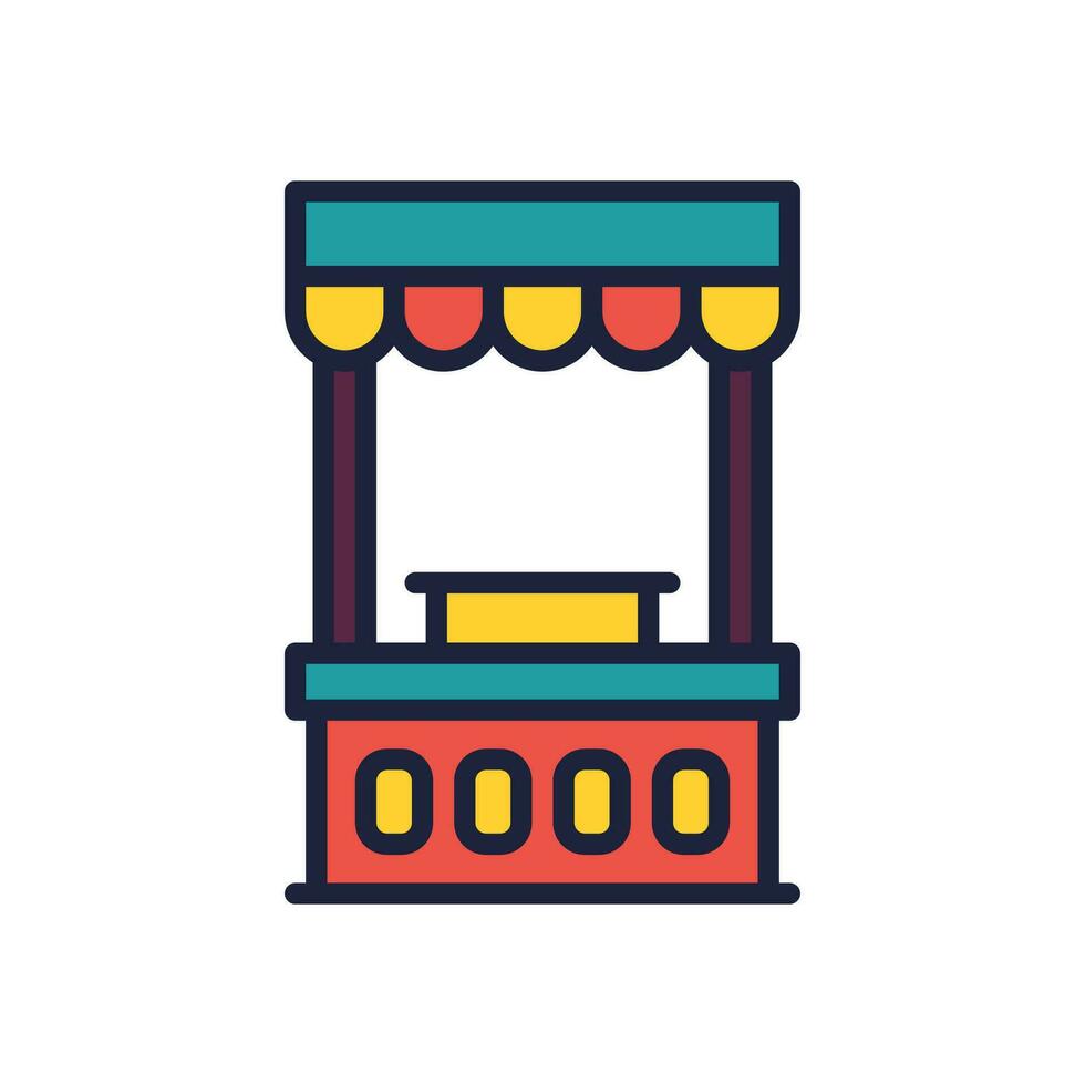 food stand icon. vector filled color icon for your website, mobile, presentation, and logo design.