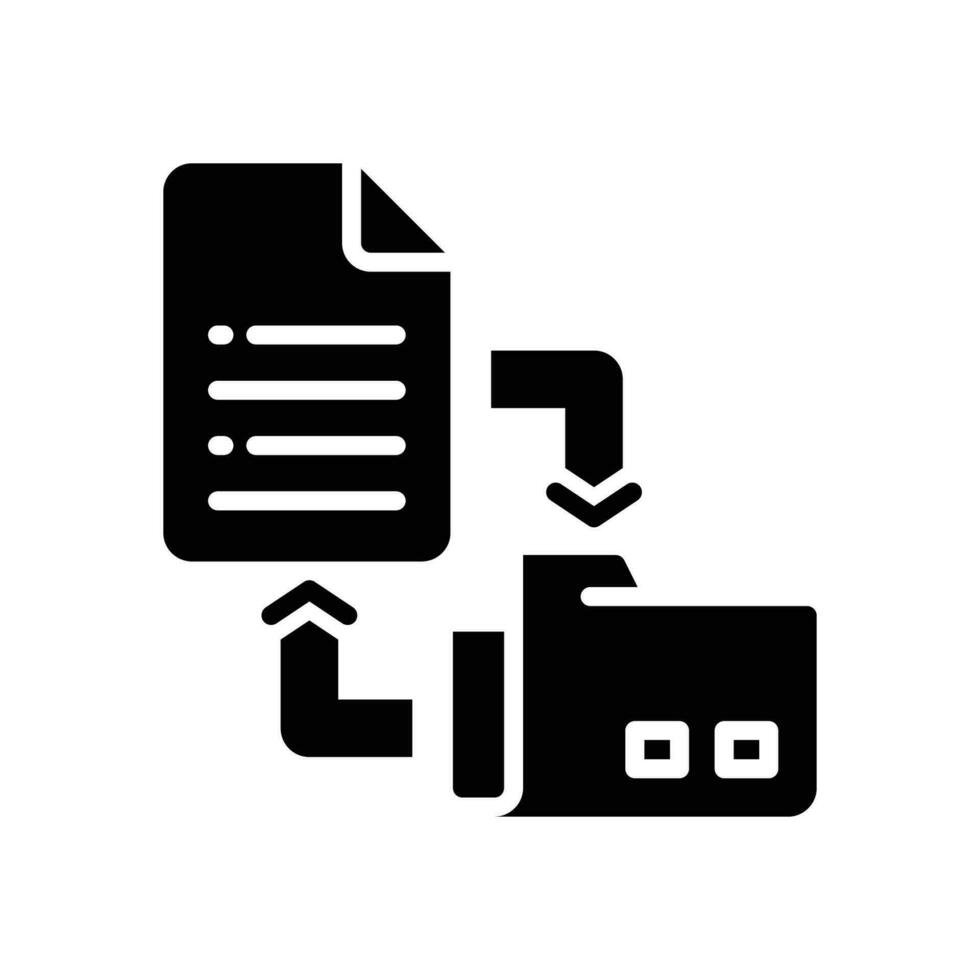 data integration icon. vector glyph icon for your website, mobile, presentation, and logo design.