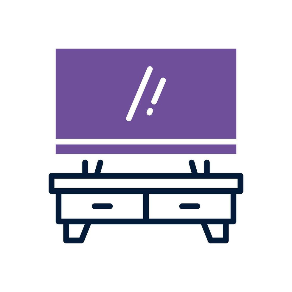 tv stand icon. vector dual tone icon for your website, mobile, presentation, and logo design.