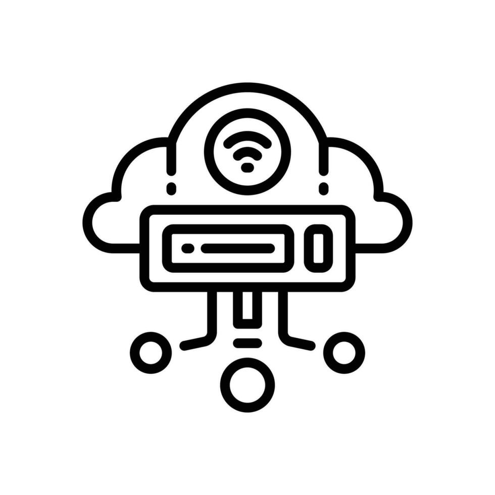 nube informática icono. vector línea icono para tu sitio web, móvil, presentación, y logo diseño.