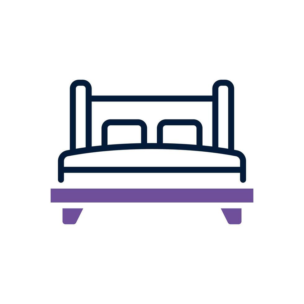 doble cama icono. vector doble tono icono para tu sitio web, móvil, presentación, y logo diseño.