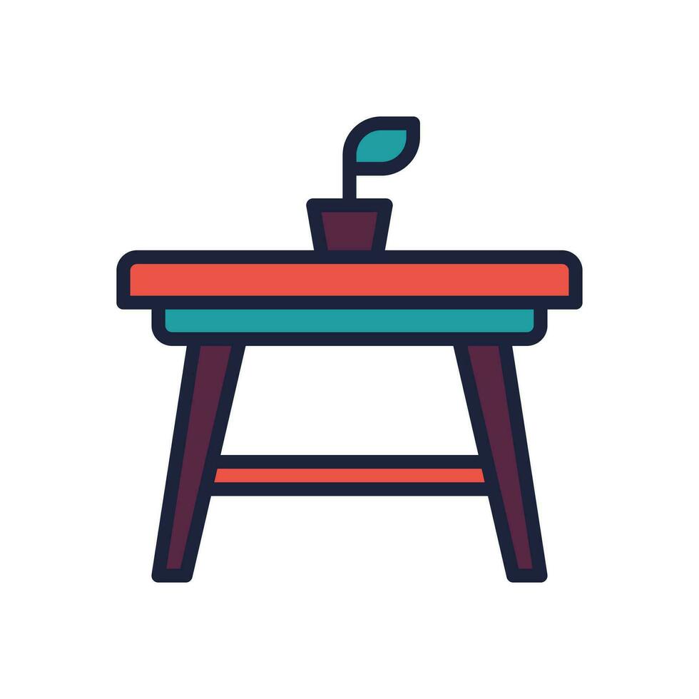 table icon. vector filled color icon for your website, mobile, presentation, and logo design.