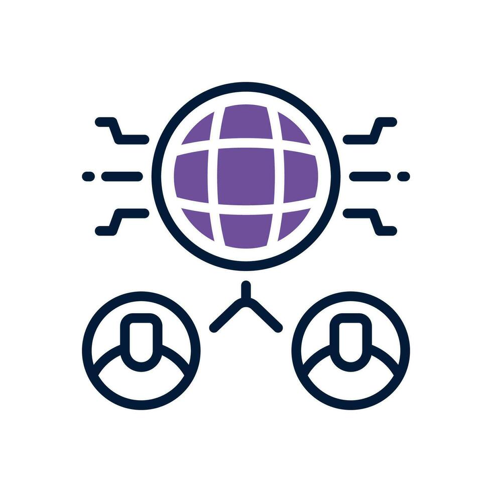 global connection icon. vector dual tone icon for your website, mobile, presentation, and logo design.