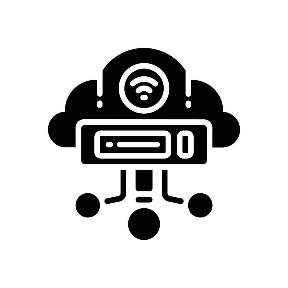 cloud computing icon. vector glyph icon for your website, mobile, presentation, and logo design.