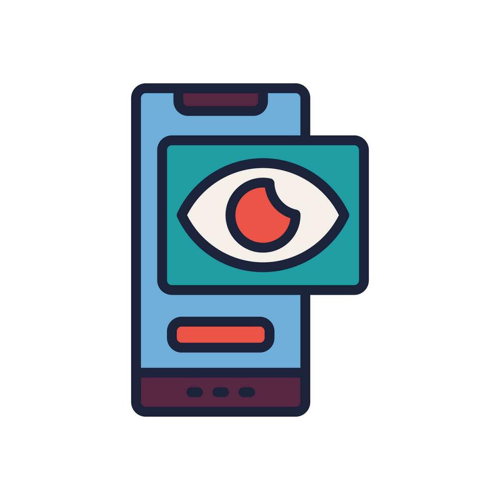 spyware icon. vector filled color icon for your website, mobile, presentation, and logo design.