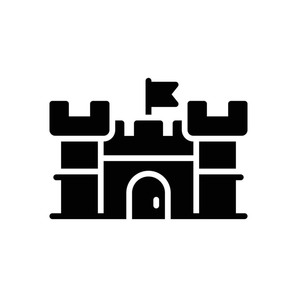 castle icon. vector glyph icon for your website, mobile, presentation, and logo design.