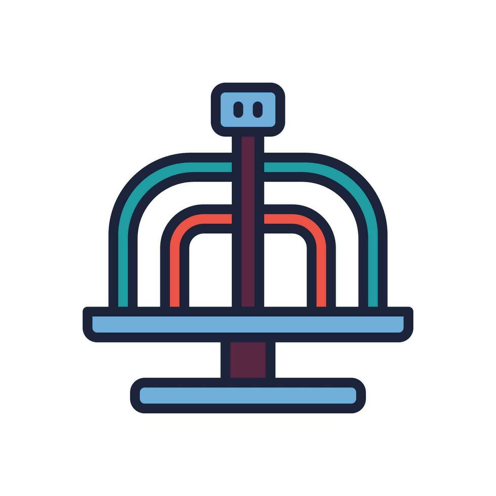 merry go round icon. vector filled color icon for your website, mobile, presentation, and logo design.