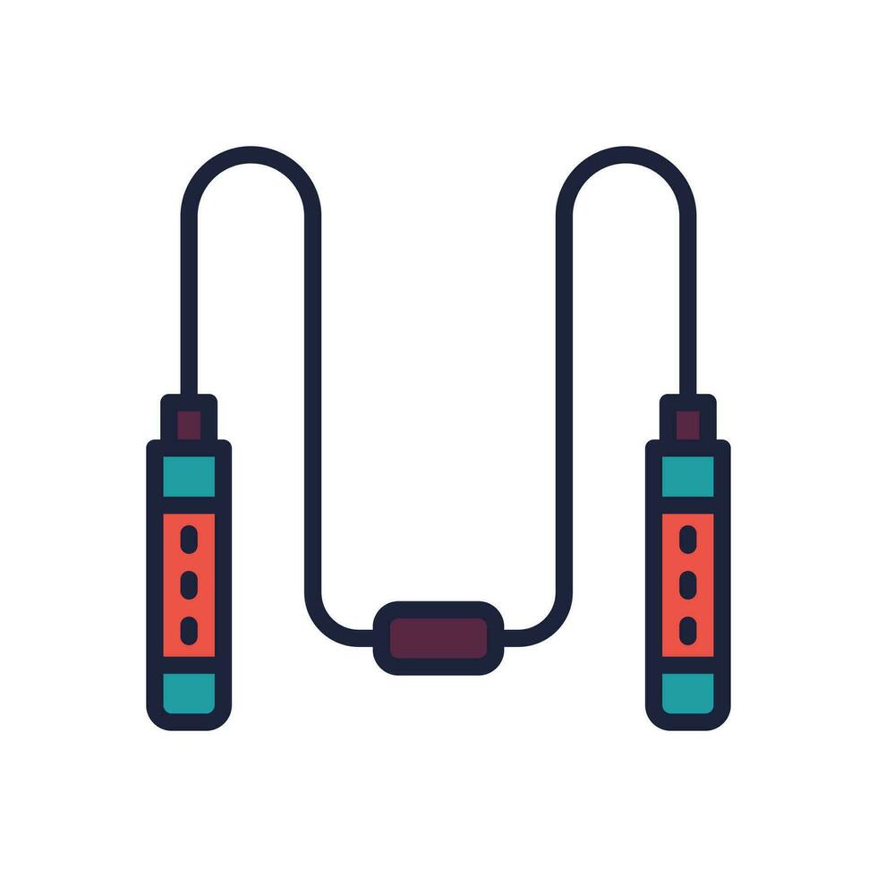 jumping rope icon. vector filled color icon for your website, mobile, presentation, and logo design.