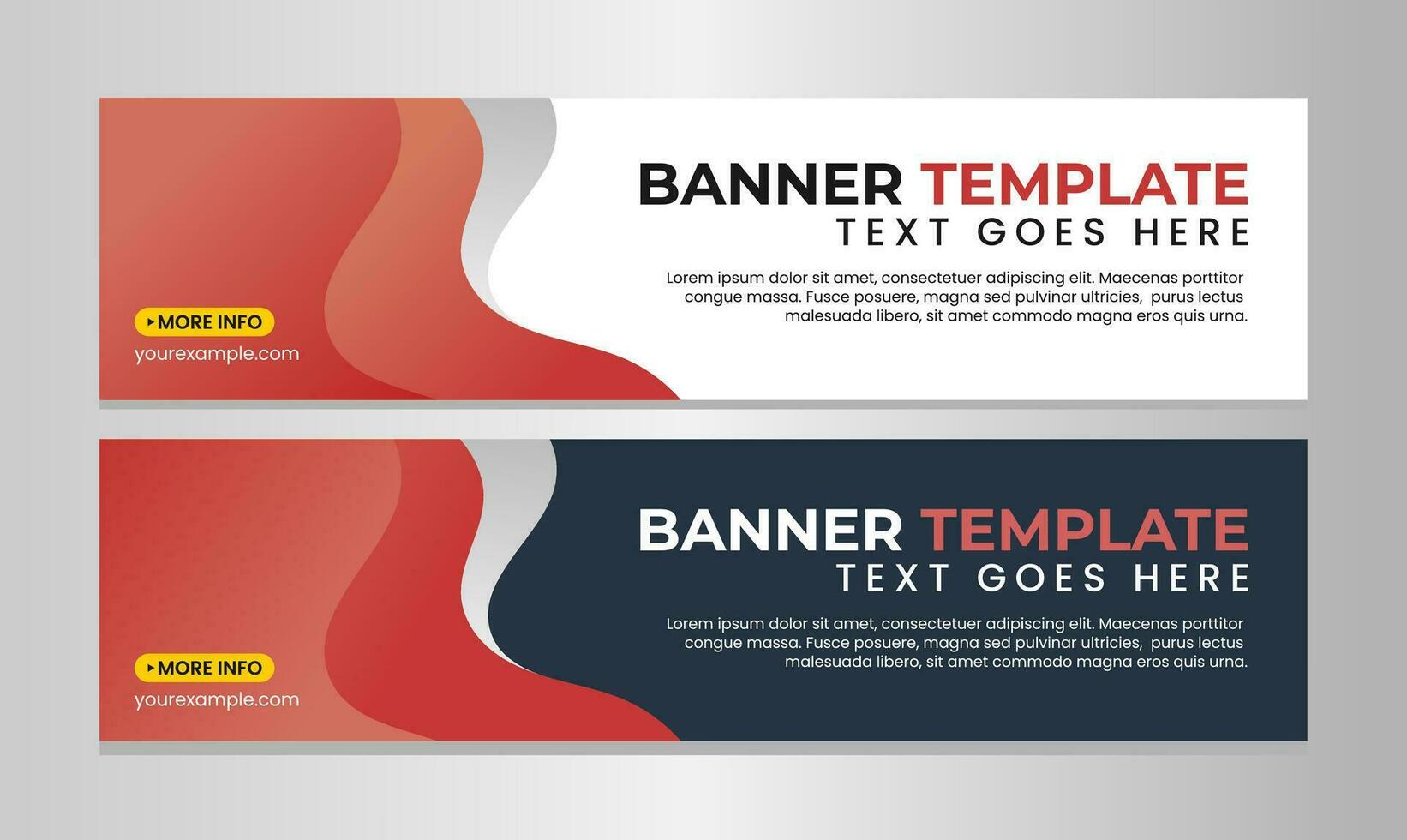 Horizontal banner template design vector