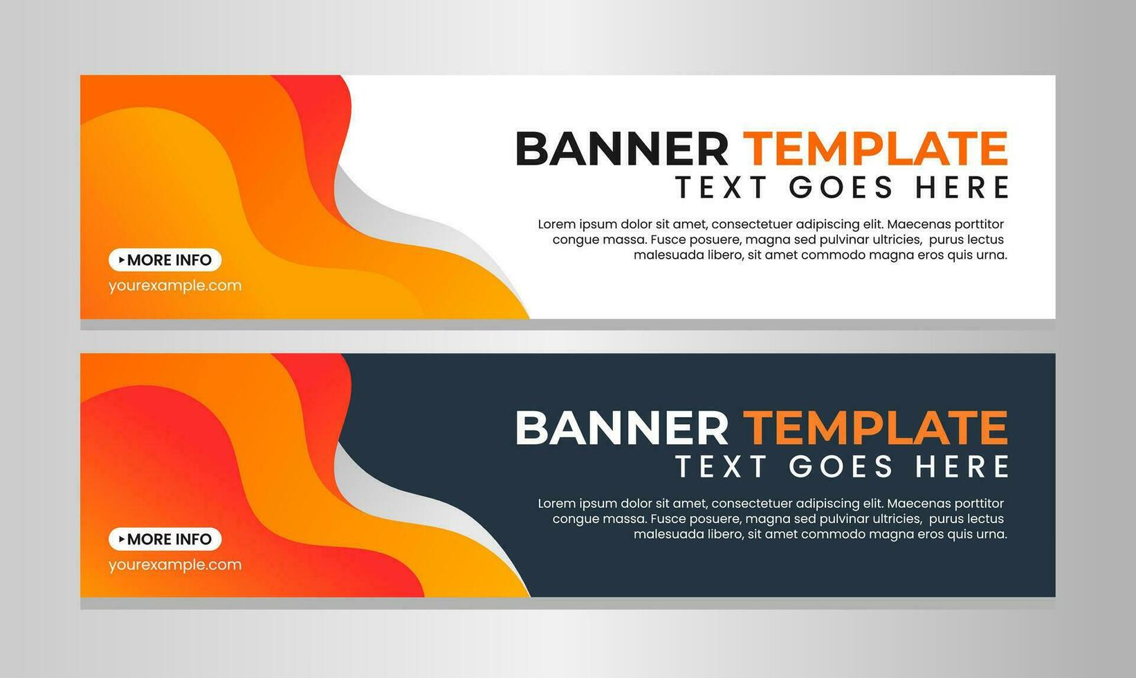 Horizontal banner template design vector