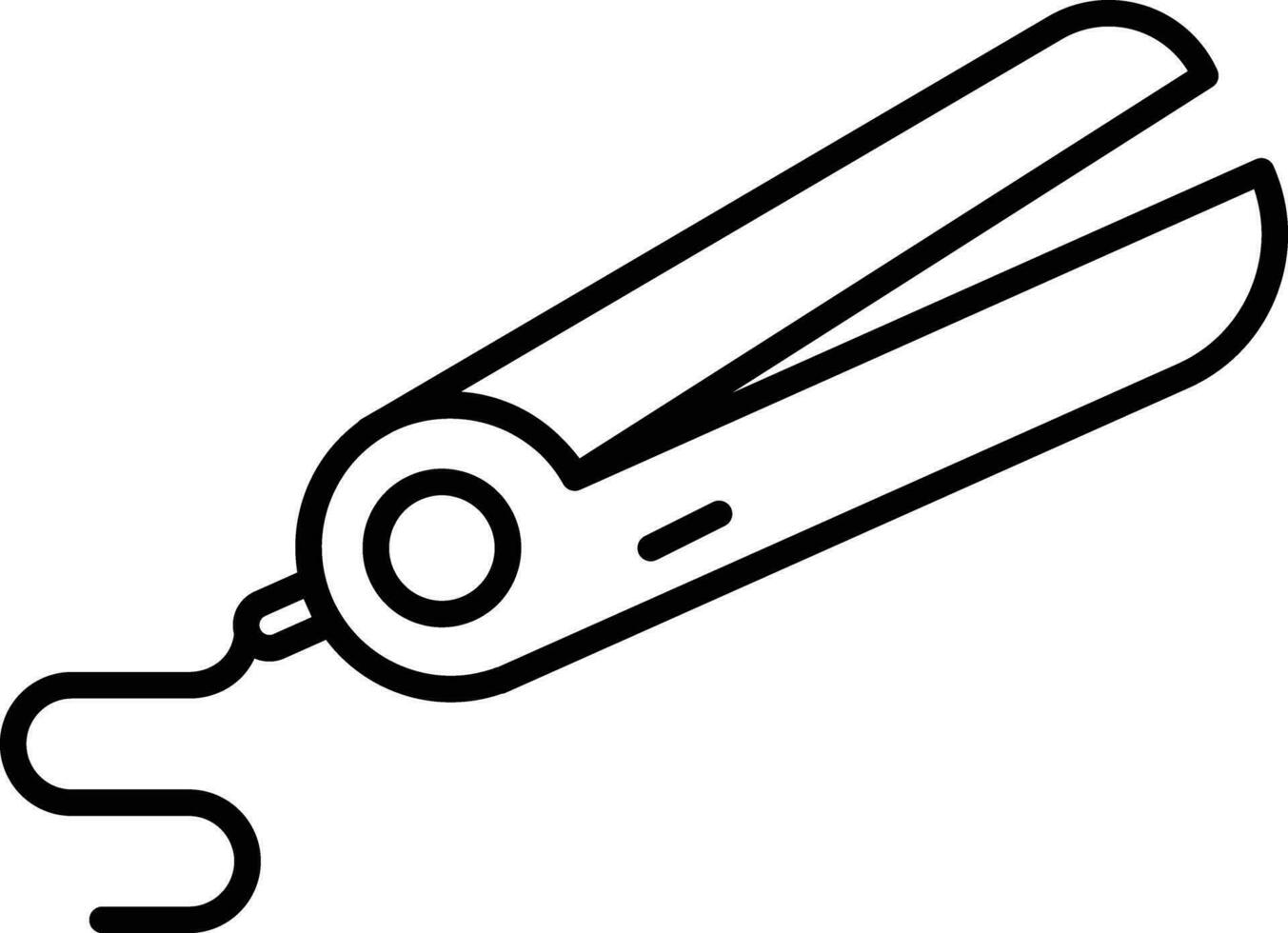 Hair Straightener Outline vector illustration icon