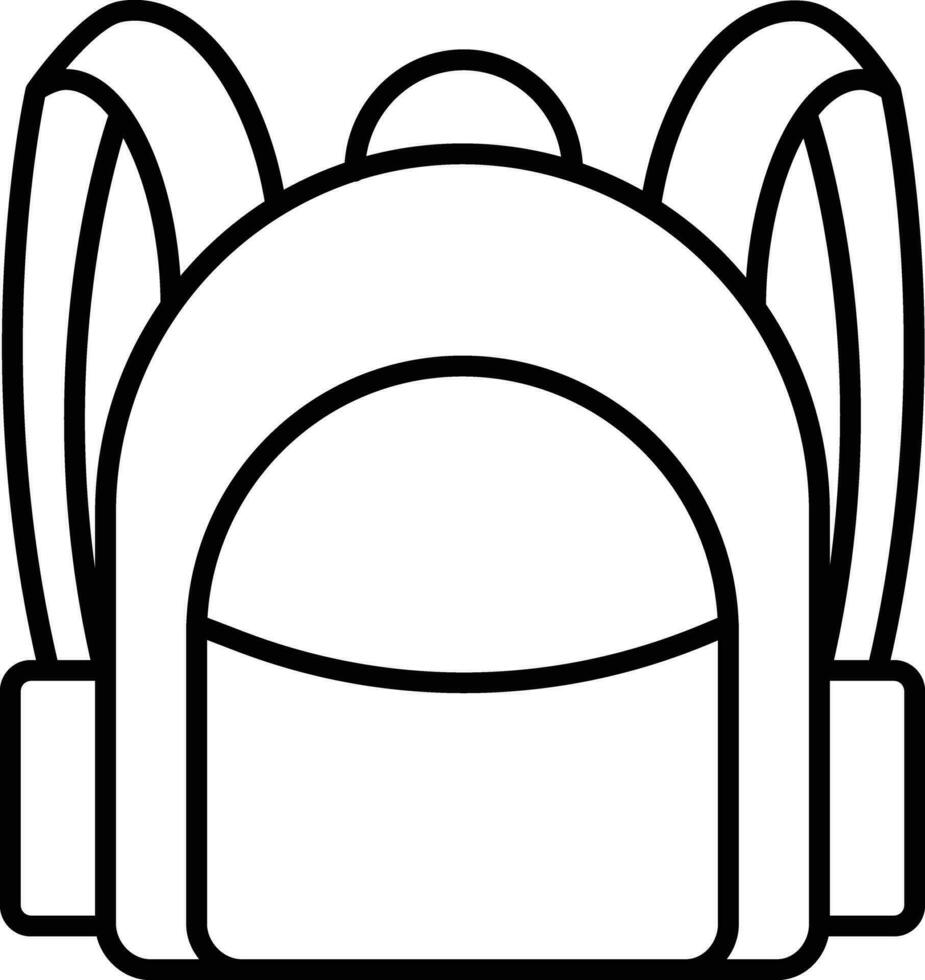 colegio bolso contorno vector ilustración icono