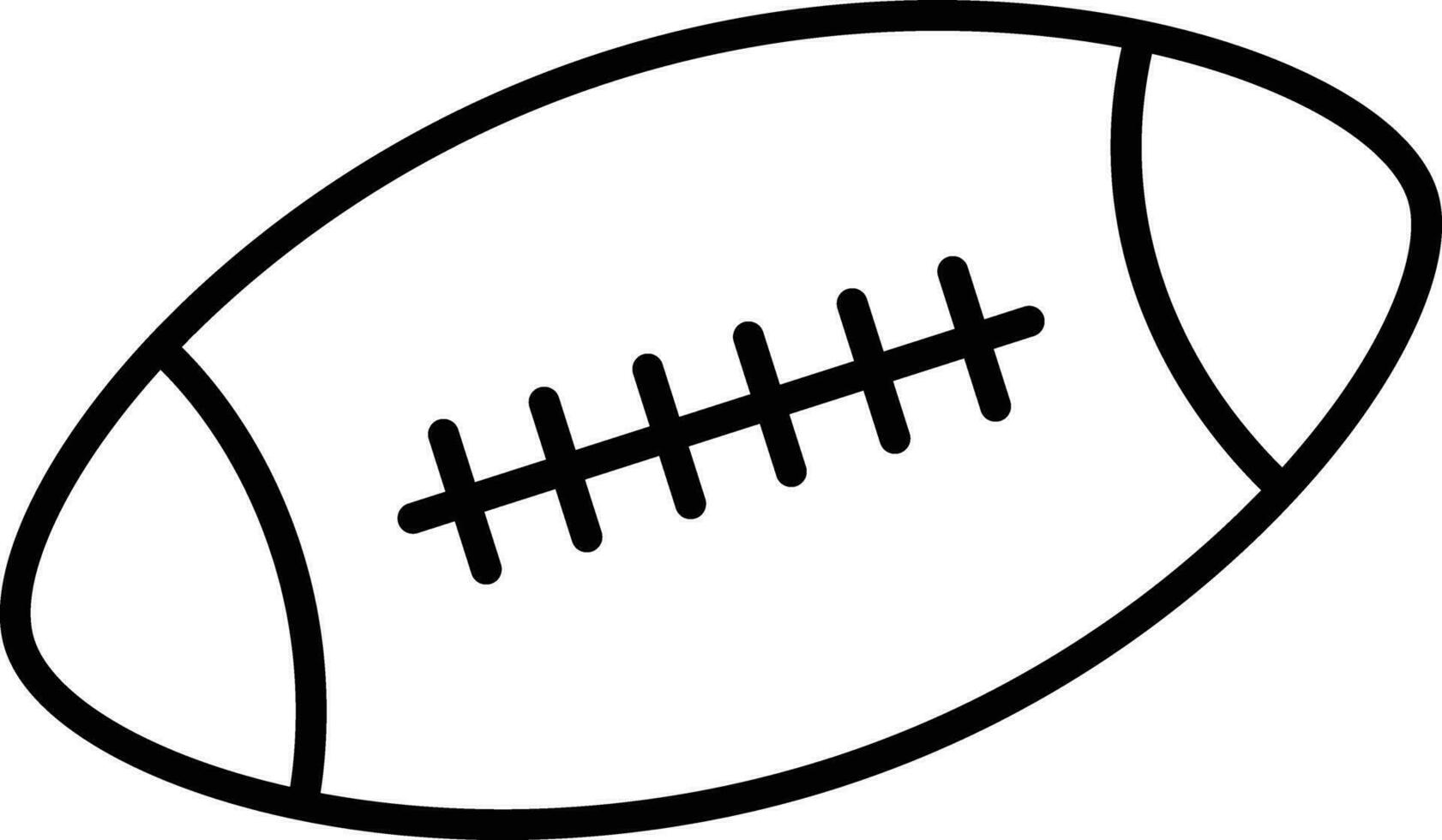 American football Outline vector illustration icon