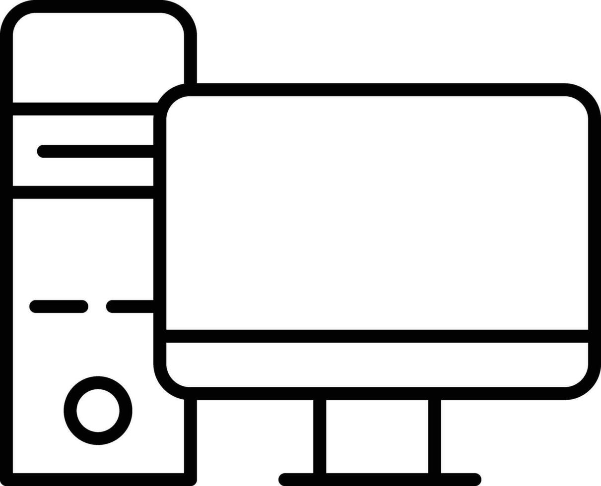 desktop Outline vector illustration icon