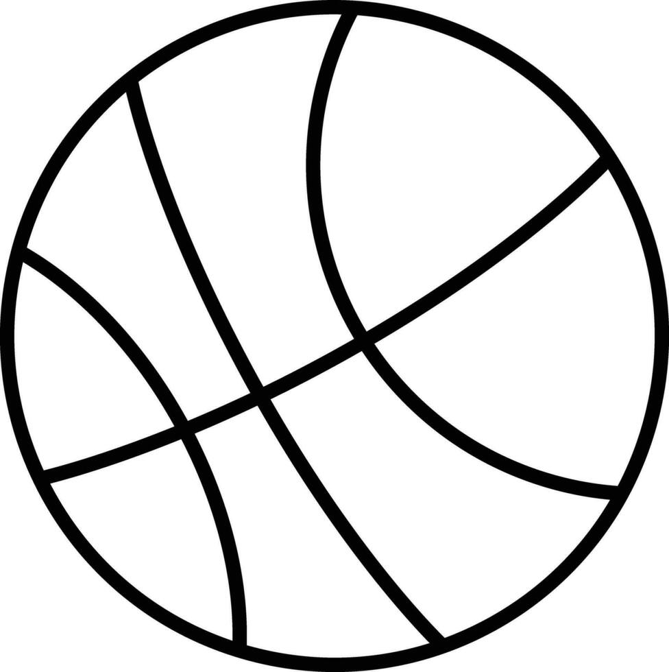 basket ball Outline vector illustration icon
