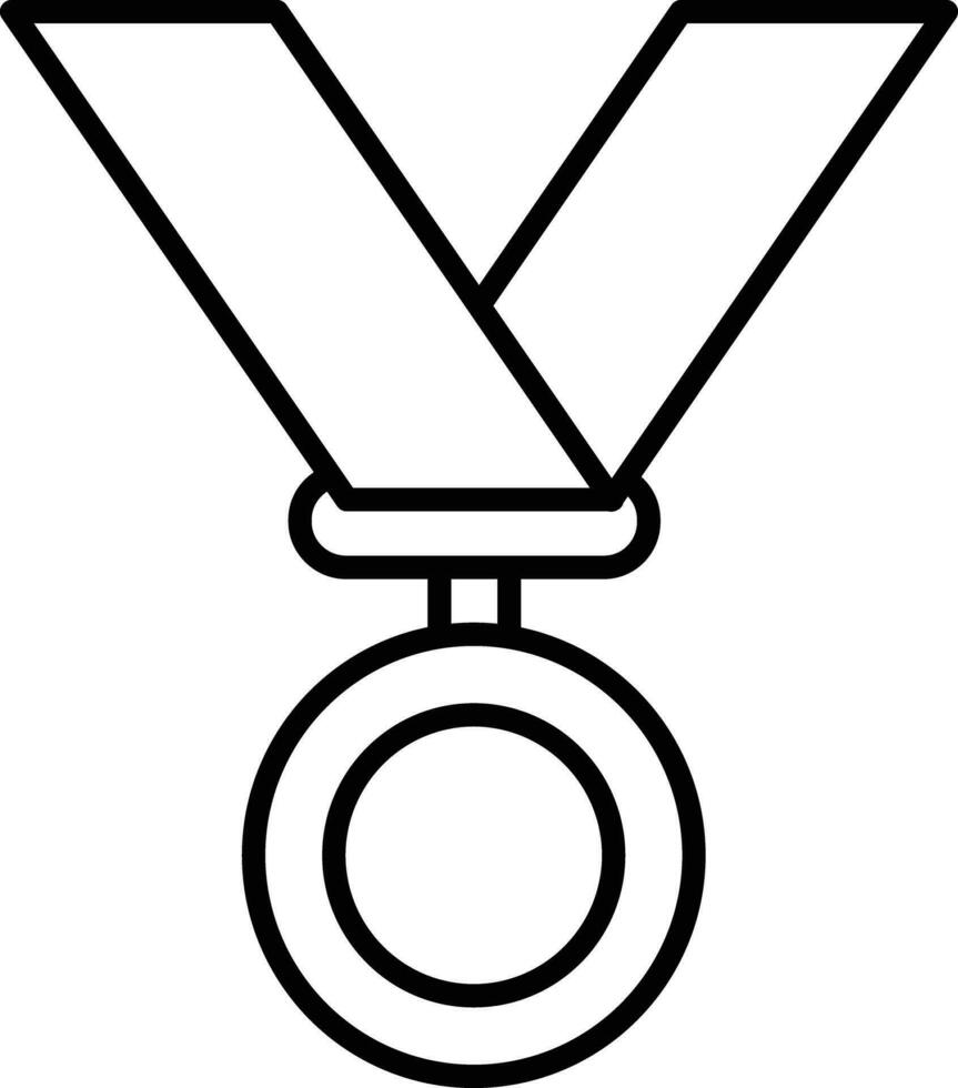medalla contorno vector ilustración icono