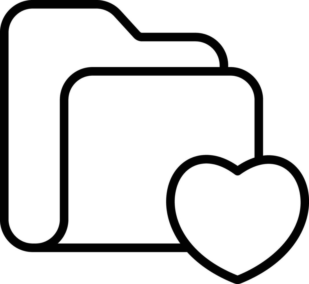 Favorites Folde Outline vector illustration icon