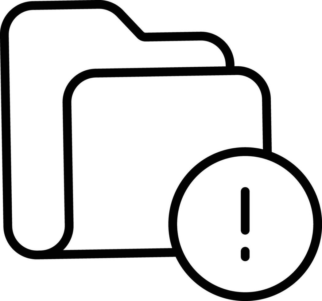 About Folder Outline vector illustration icon