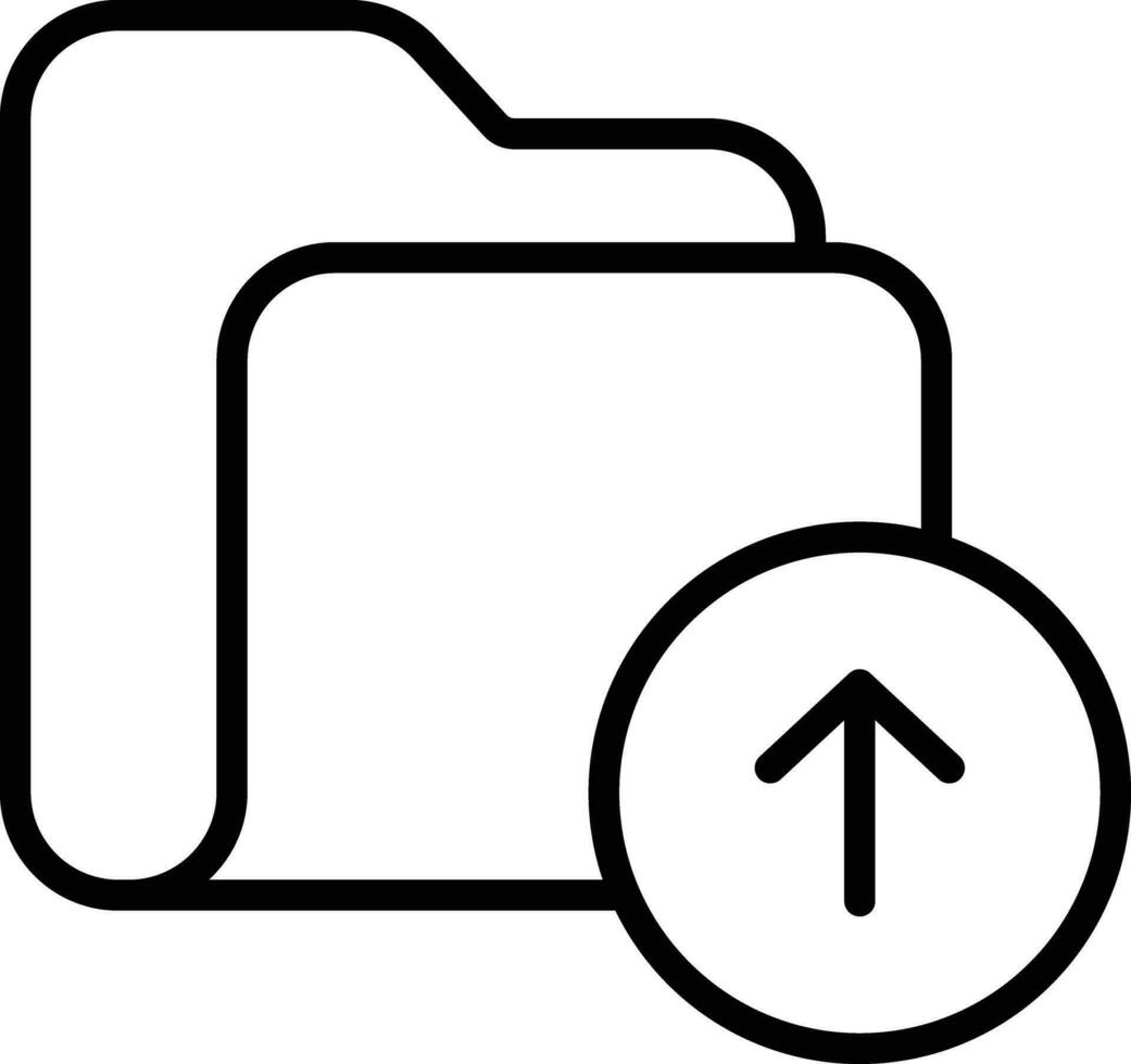 Upload Folder Outline vector illustration icon
