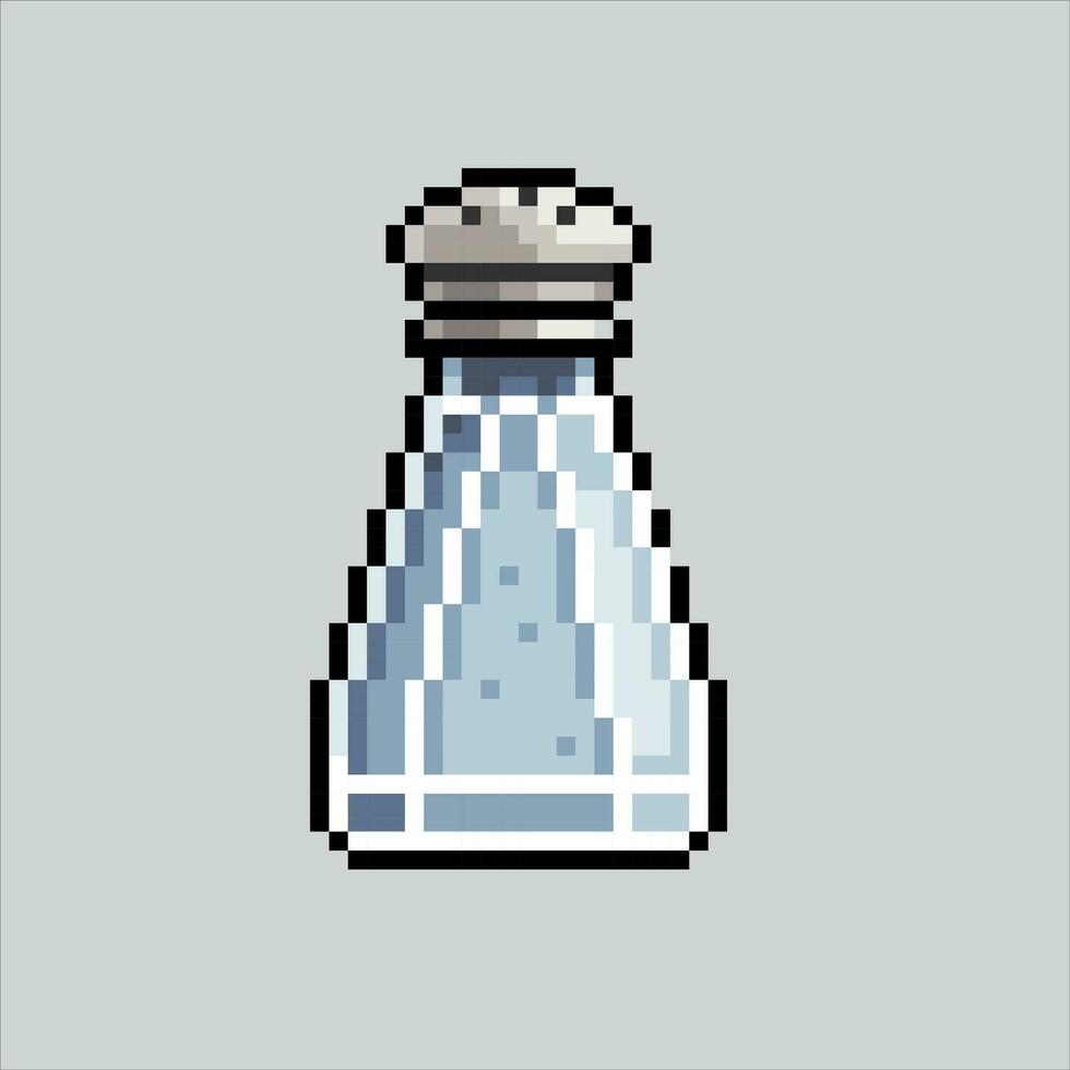 Pixel art illustration Salt. Pixelated Salt. Kitchen Salt spice pixelated for the pixel art game and icon for website and video game. old school retro. vector
