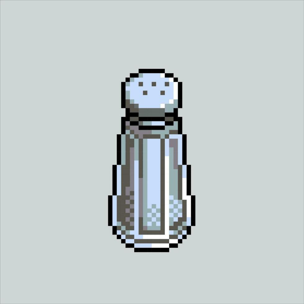 Pixel art illustration Salt. Pixelated Salt. Kitchen Salt spice pixelated for the pixel art game and icon for website and video game. old school retro. vector