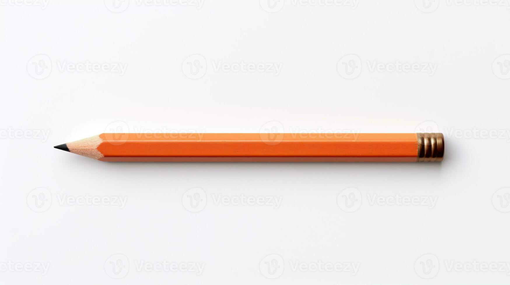 AI generated Pencil on White Background. Write, Stationary, School, Study photo