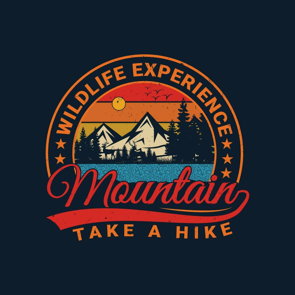 Mountain air, heart's pure inspiration T-shirt Design. vector