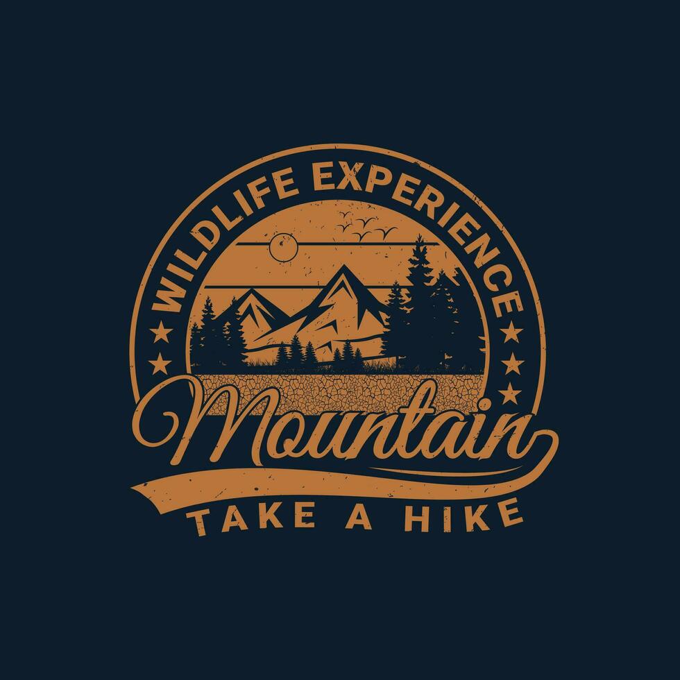Mountain air, heart's pure inspiration T-shirt Design. vector