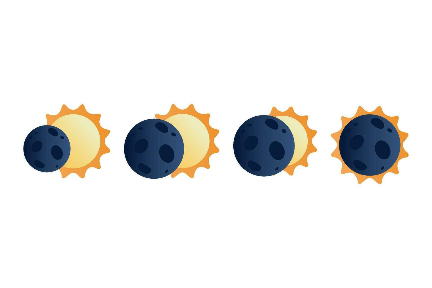 Solar eclipse infographics in flat cartoon style vector