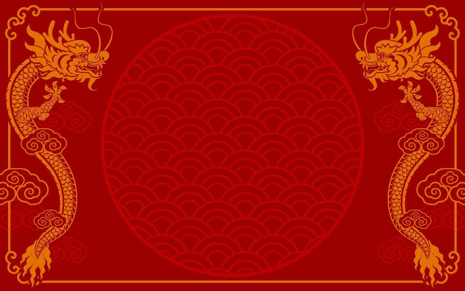 Happy chinese new year 2024 the dragon zodiac sign with asian elements  paper cut style on color background. vector