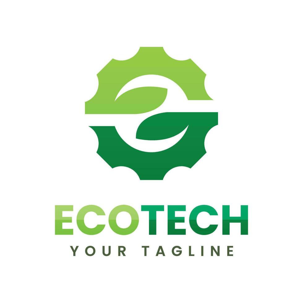 Eco tech creative logo vector