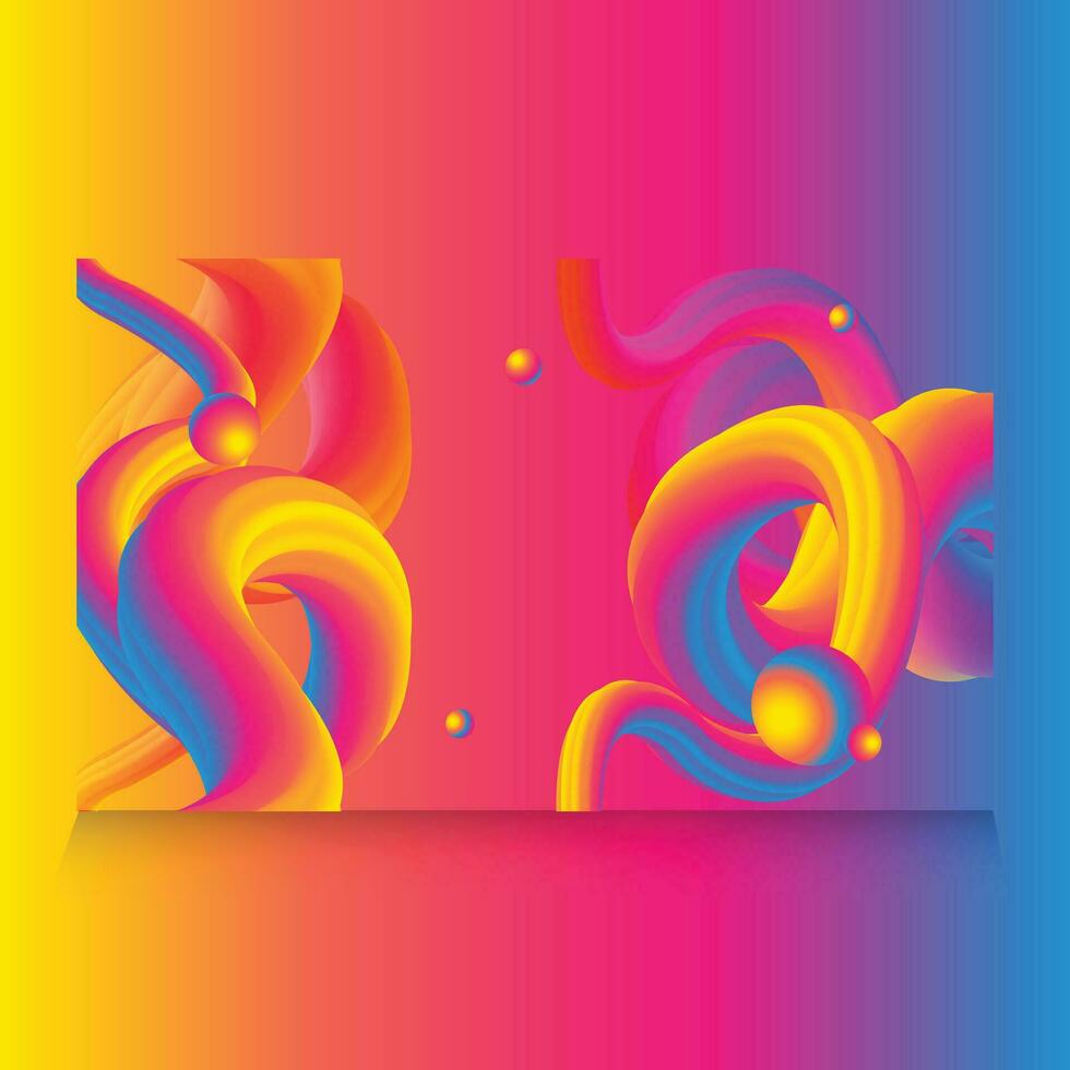 Free vector abstract fluid wave color pattern of neon color liquid gradient background with modern geometric dynamic Free vector 2023.