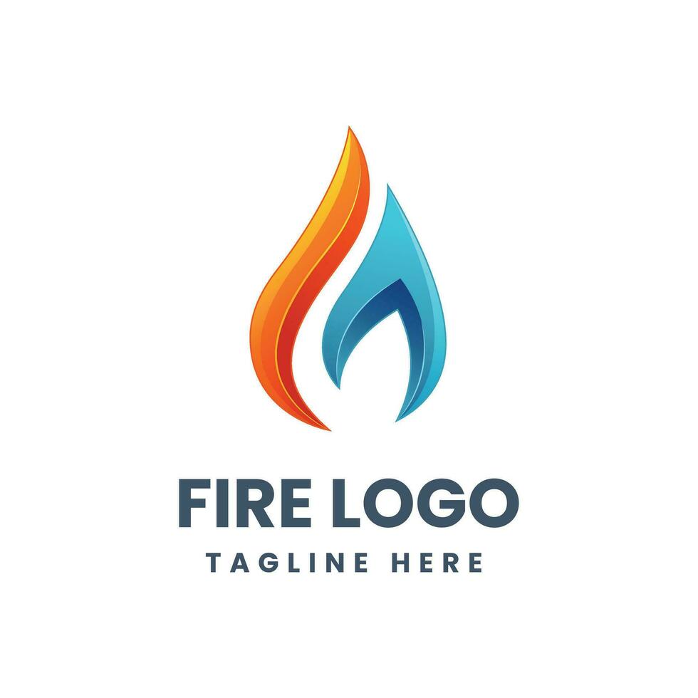 Vector 3d fire logo