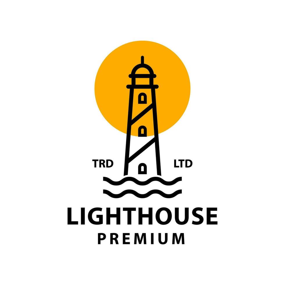 Beacon of safety modern lighthouse design concepts vector