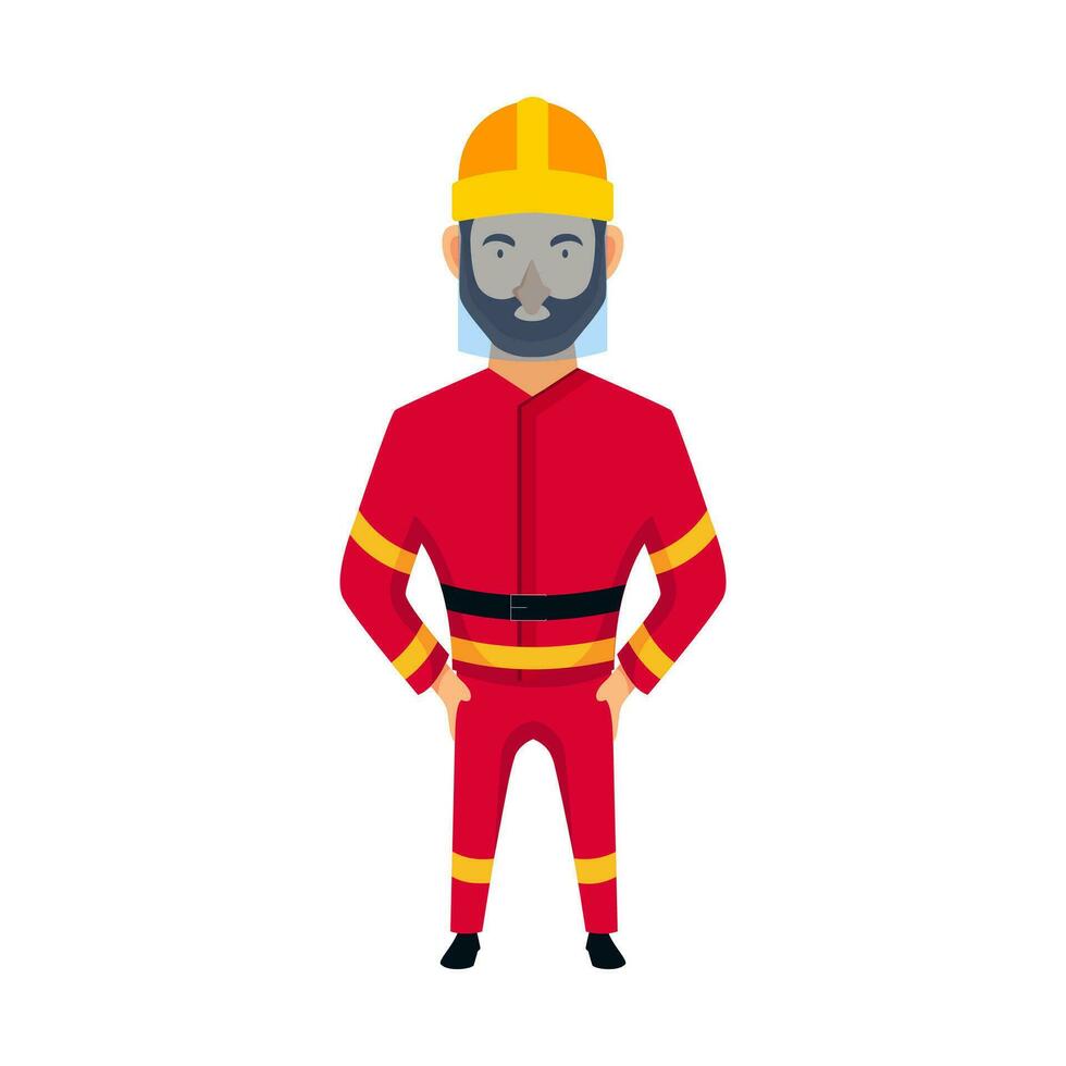 Firefighter character design vector