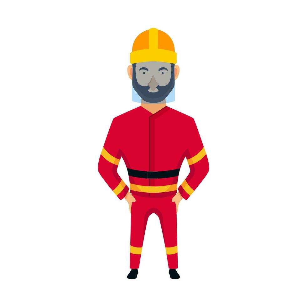 bombero personaje diseño vector