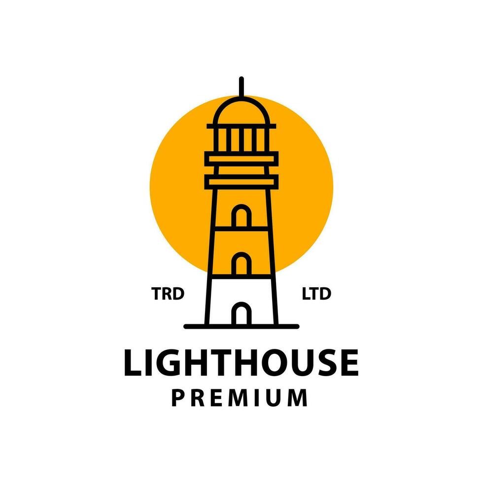 Lighthouse logo design illustration vector