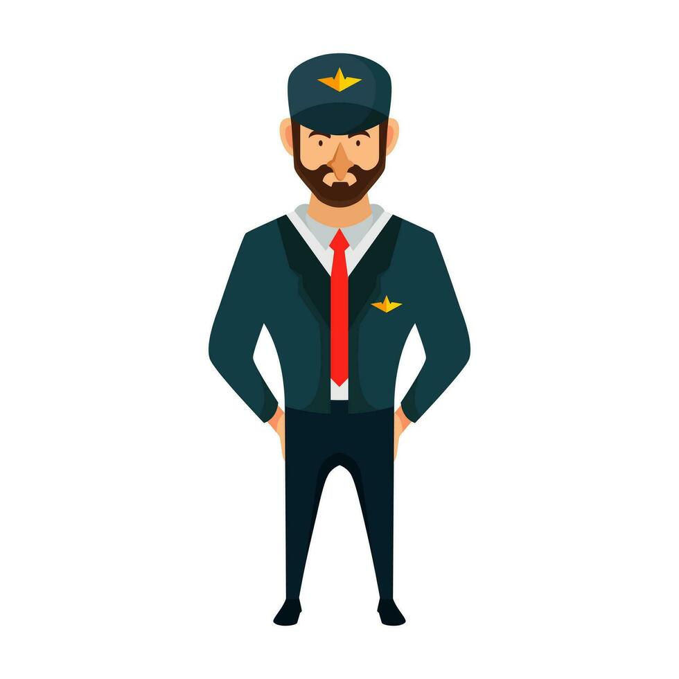 Pilot character design vector