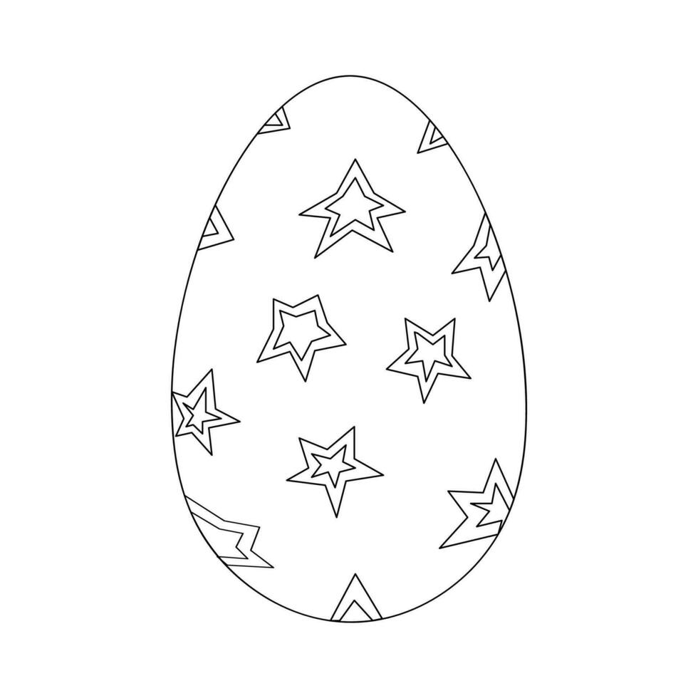 Easter egg chicken farm food. Isolated contour symbol black illustration vector