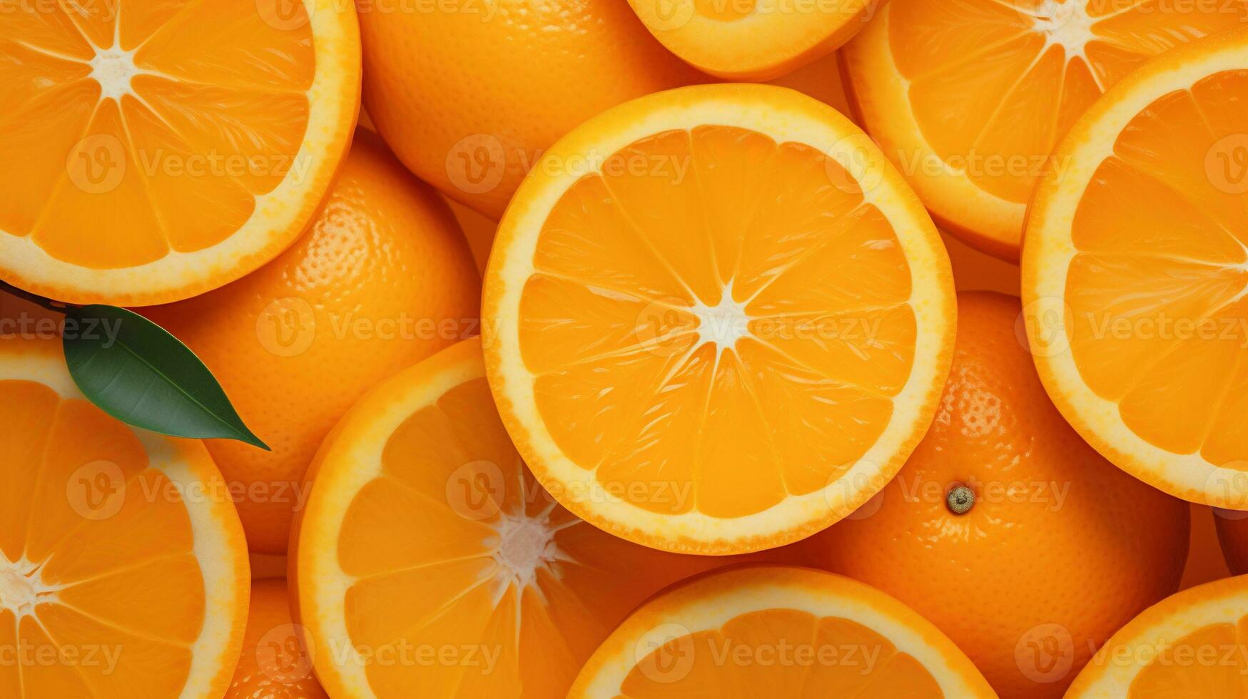 AI generated Orange Slices Background. Fresh, Healthy, Healthy Life, Fruit photo