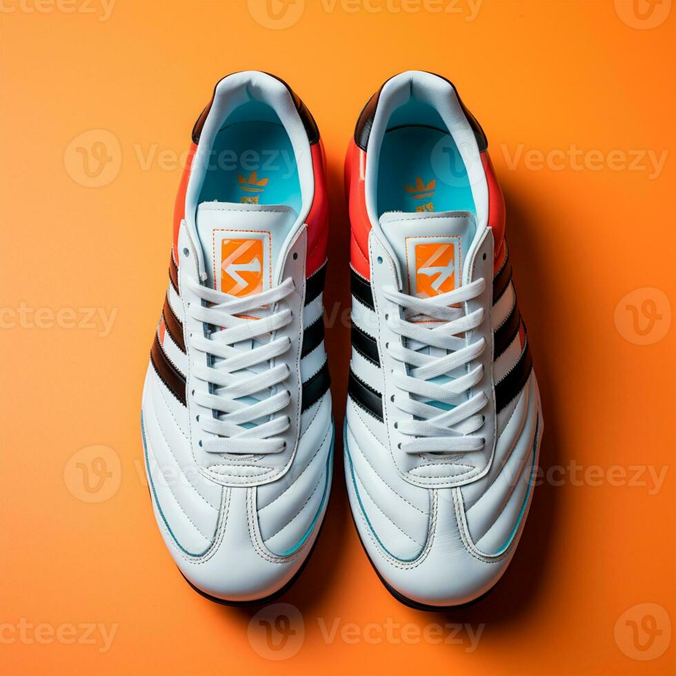 AI generated Bright modern stylish sneakers - AI generated image photo