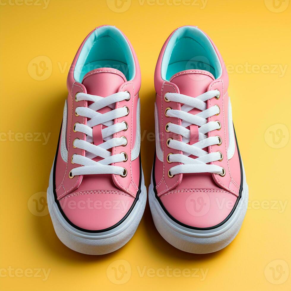 AI generated Bright modern stylish sneakers - AI generated image photo