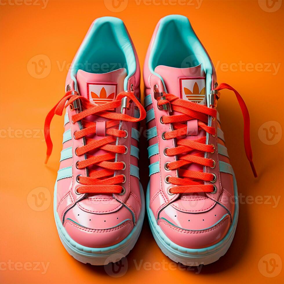 AI generated Bright modern stylish sneakers - AI generated image photo