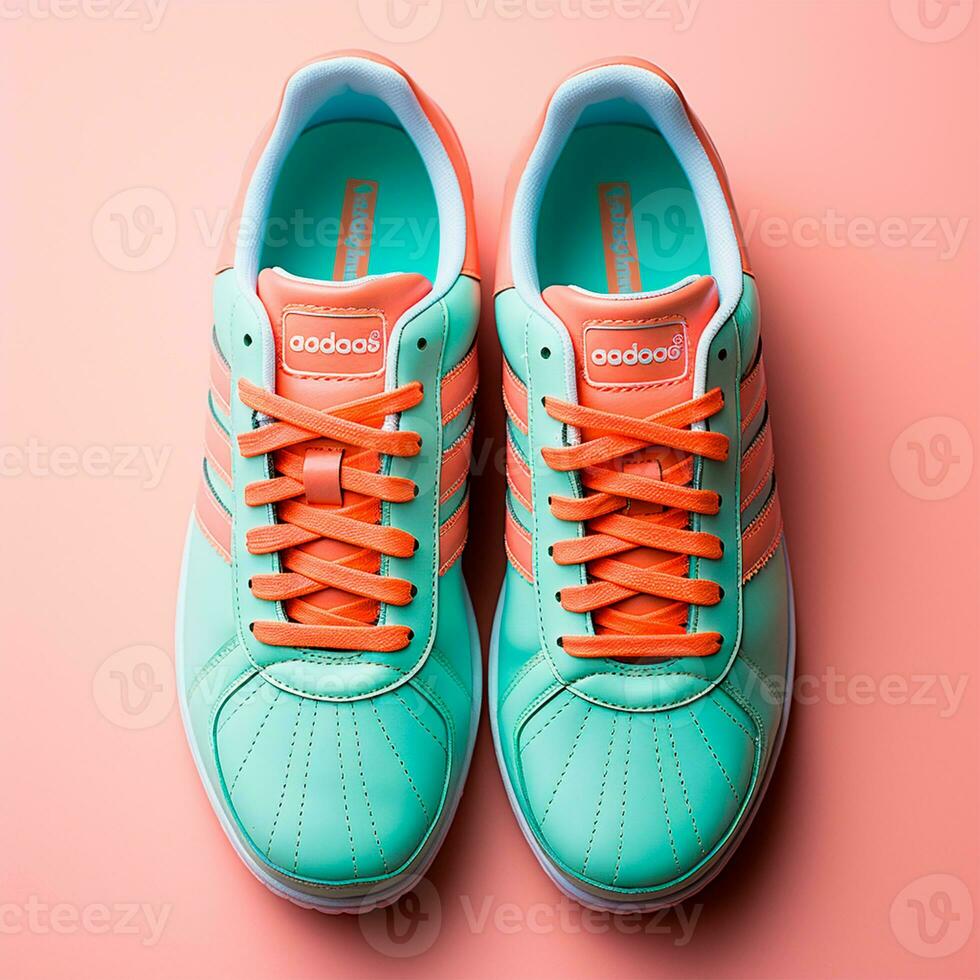 AI generated Bright modern stylish sneakers - AI generated image photo