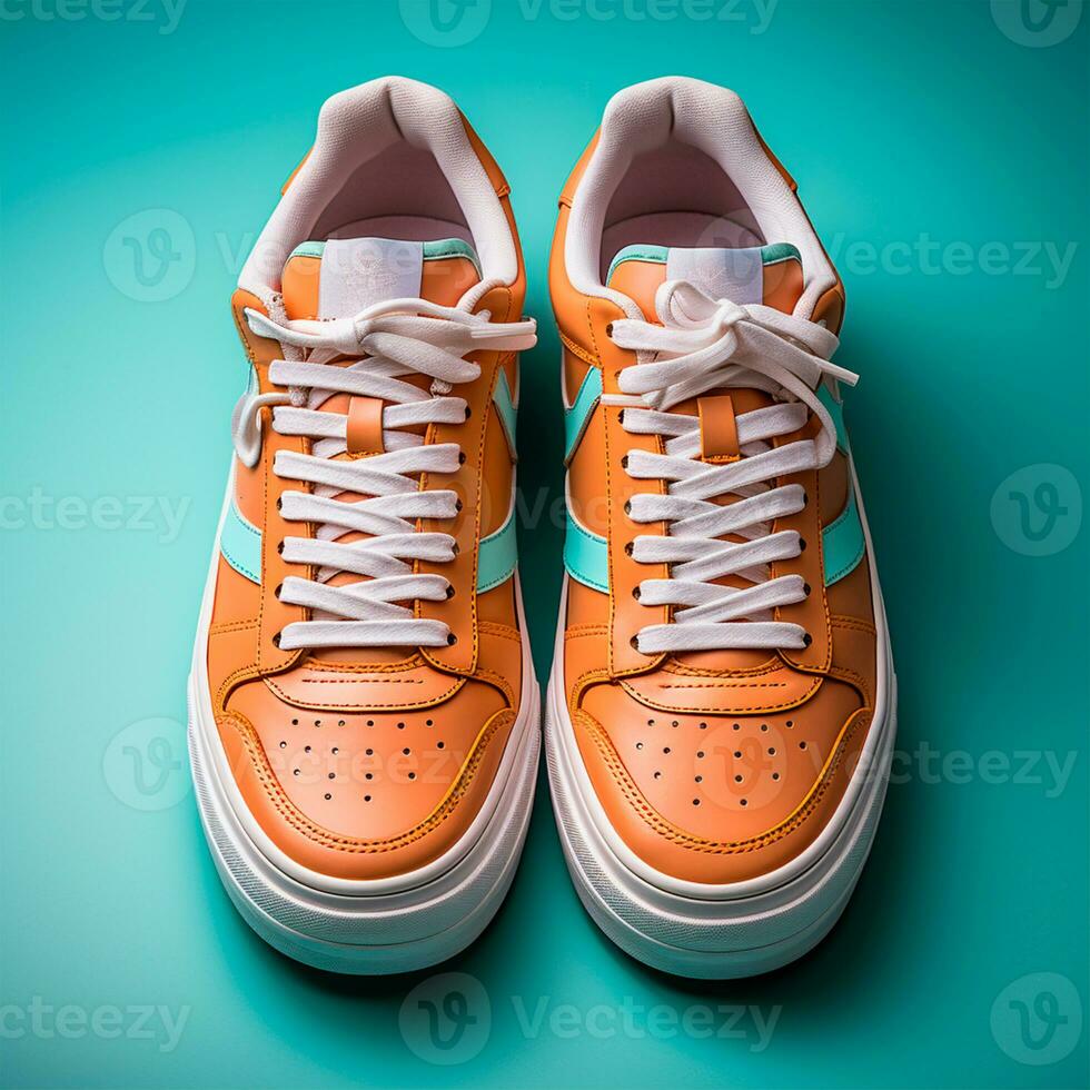 AI generated Bright modern stylish sneakers - AI generated image photo