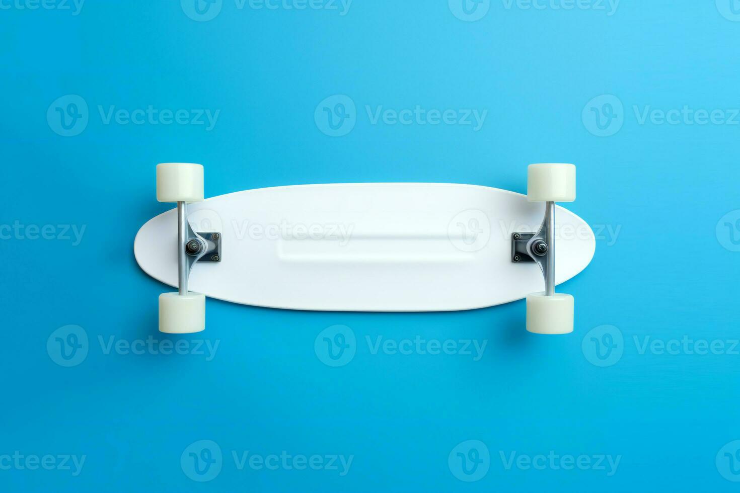 AI generated Blank white longboard mockup photo