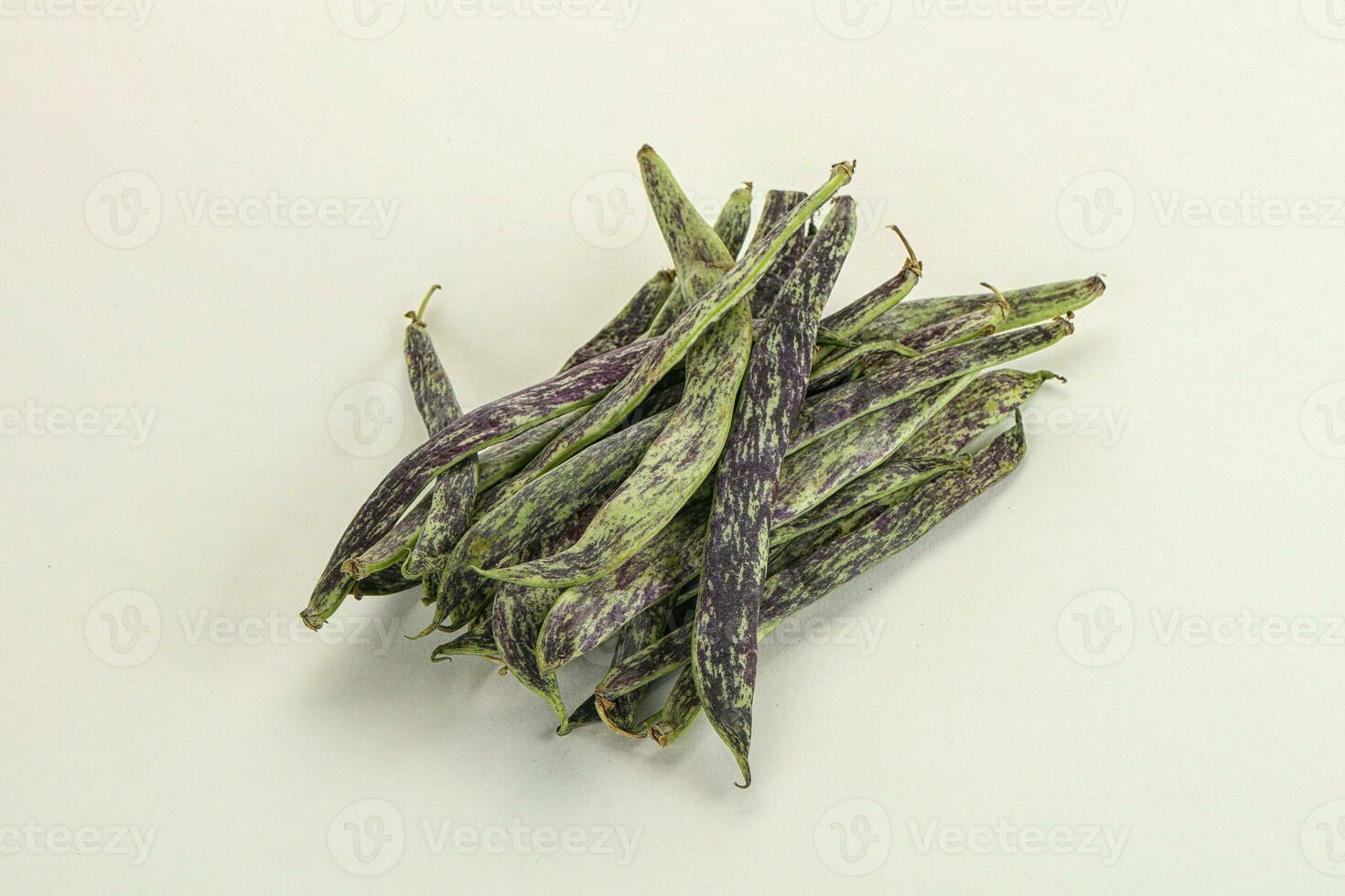Raw green bean string heap photo