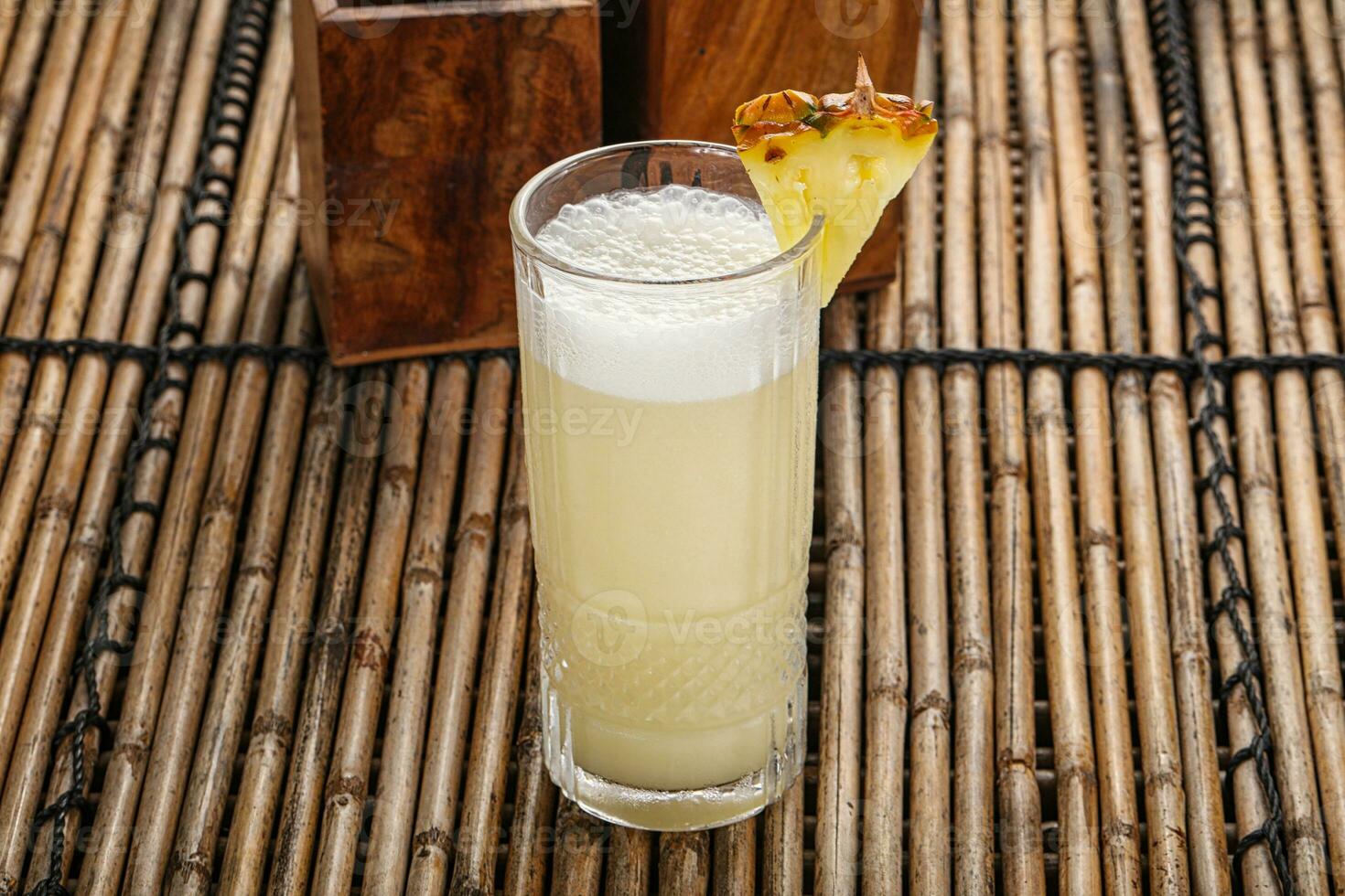 Pinacolada pineapple coctail with juice photo